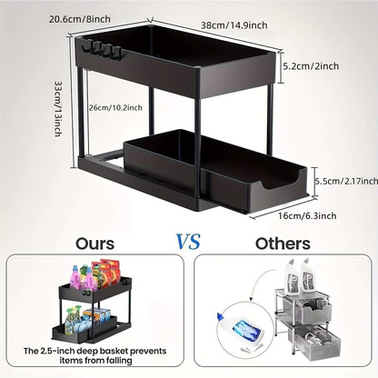 QuietSpaces Sliding Cabinet Storage Rack StorePilot .